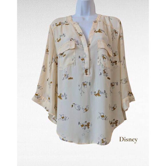 Harper-Disney Winnie The Pooh & Friends Pullover Blouse  Sz Torrid 00 - Picture 1 of 10